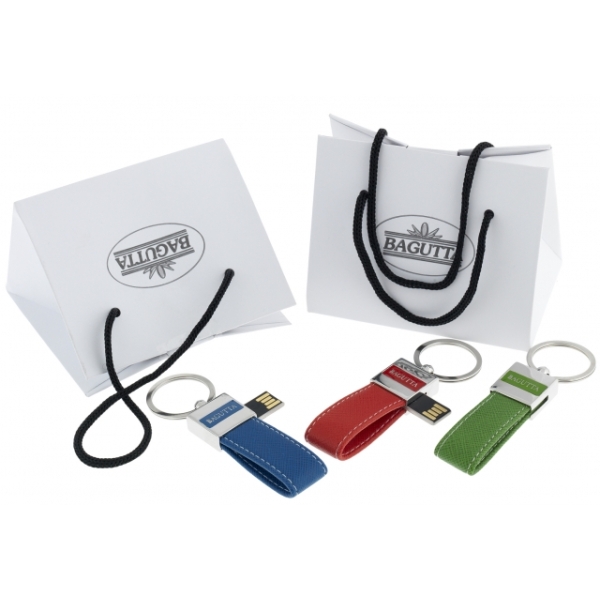 Portachiavi in pelle con USB - immagine 4