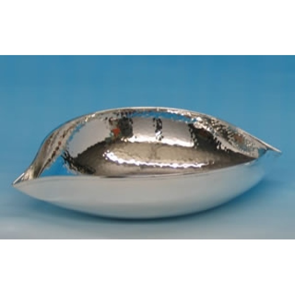 MichaelNoll Ciotola Decorativa In Alluminio Argento 40 Cm - Realizzata A Mano, Design Moderno Con Manici, Per Soggiorno, Cucina E Matrimoni