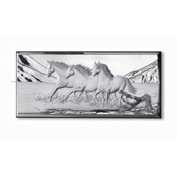 Still picture with Horses and branch in 3 D - Image 2