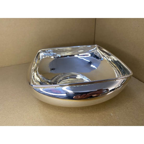 Silver Square Bowl "Emerald" - Image 4