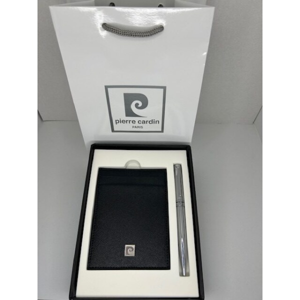 Card Holder with ball Pen Pierre Cardin