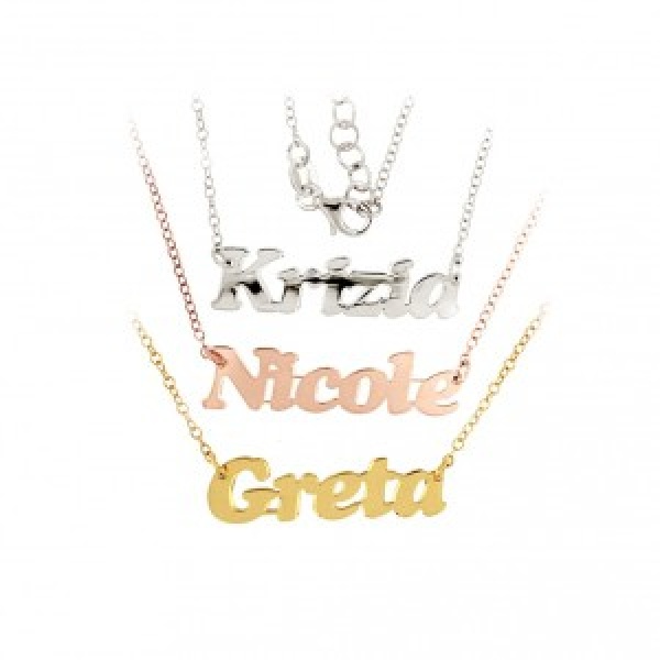 Necklace or Choker with the Block Letters name
