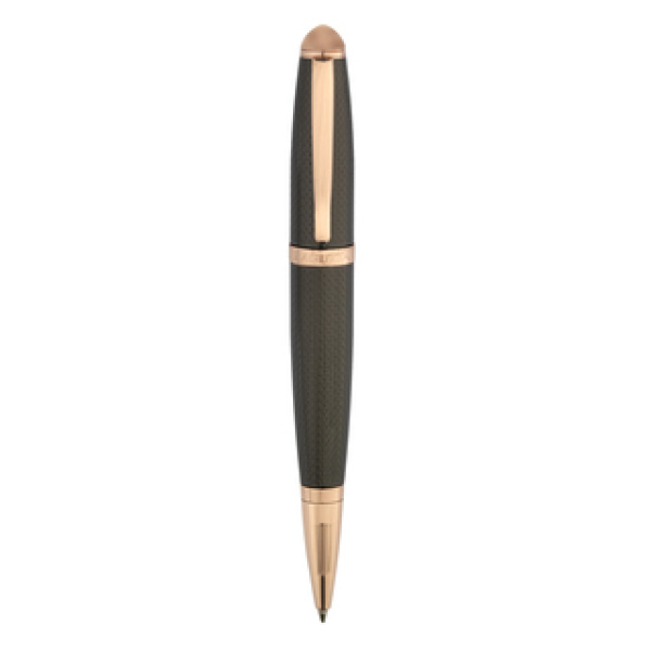 Penna nera con USB finiture Oro Rosa