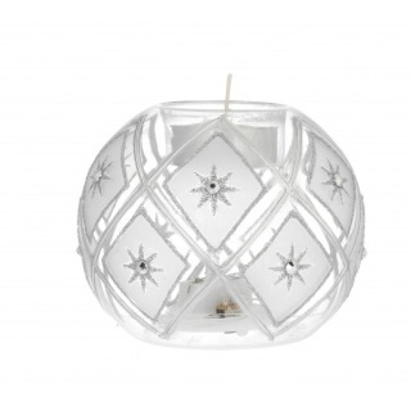 Ball Natalizia con candela e luci Led - immagine 3