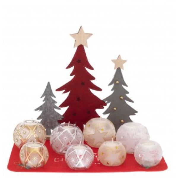 Ball Natalizia con candela e luci Led - immagine 4